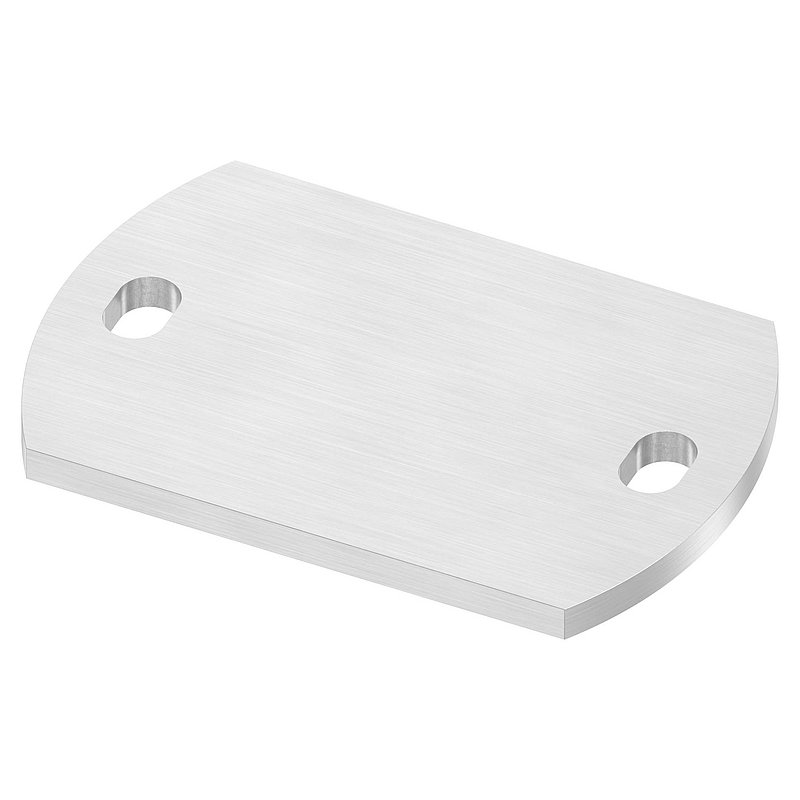 Ankerplatte, 150x100x8mm, mit Längsschliff, V2A