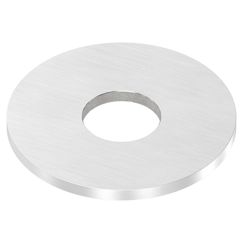 Ankerplatte Ø 100x6mm, mit Längsschliff, V2A