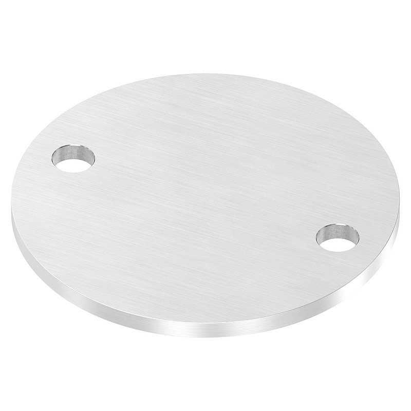 Anchor plate Ø 120x6mm, with longitudinal grinding, AISI304