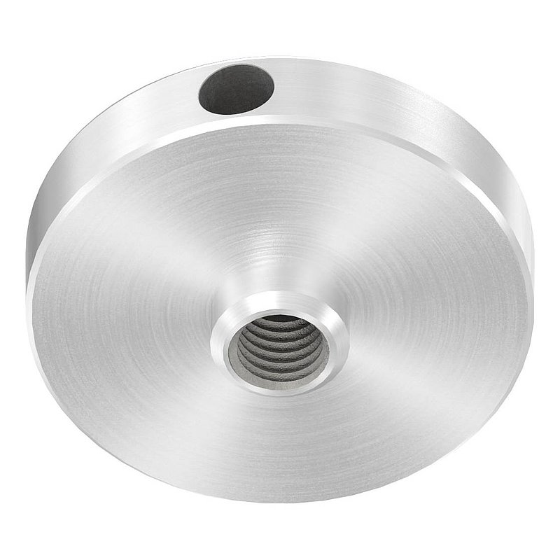 Upper part of 40mm glass point holder, AISI304
