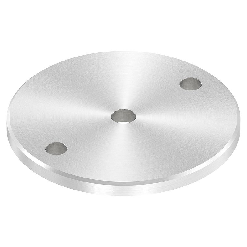 Anchor plate Ø 120x8mm, with bevelled edge and chamfer, AISI304