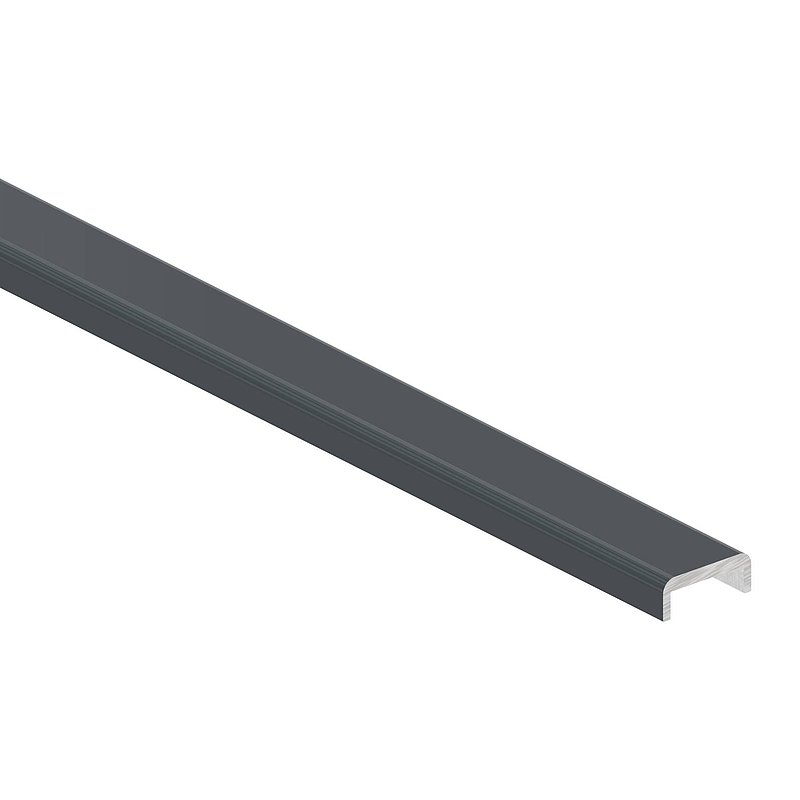 Kantenschutz EXTRA SLIM, für Glas 10,00 - 11,52mm, L: 3000mm, Aluminium RAL 7016