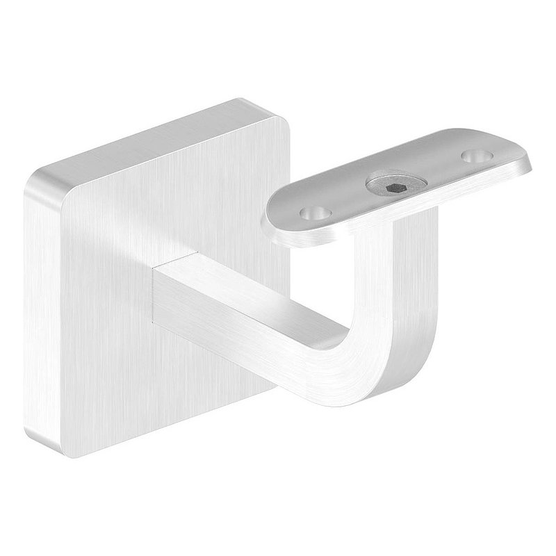 Handrail bracket with handrail connection plate and cover rosette (round plate and bracket welded),