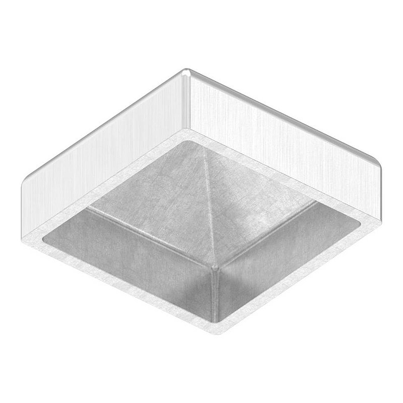 Chapeau pyramidal, pour tube carré 30x30mm, V2A