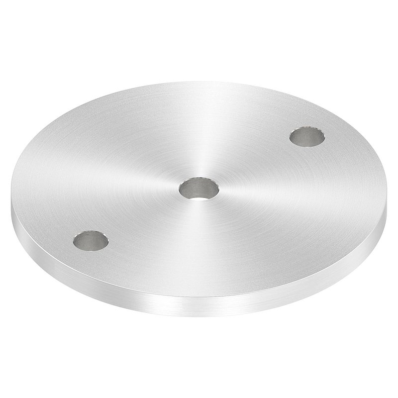 Anchor plate Ø 120x8mm, with round grinding, AISI304