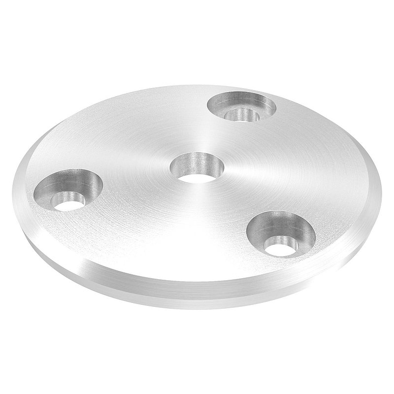 Round disc, Ø 68x5mm, domed, with round cut, AISI304