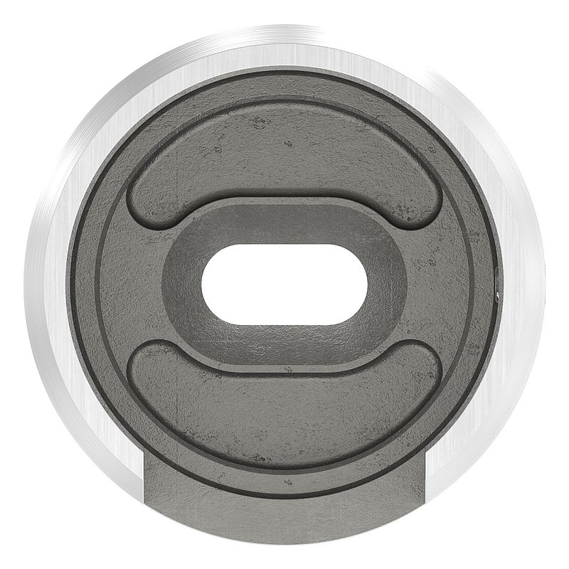 Embase murale pour tube à fond de gorge Ø 42,4mm, droite, V4A