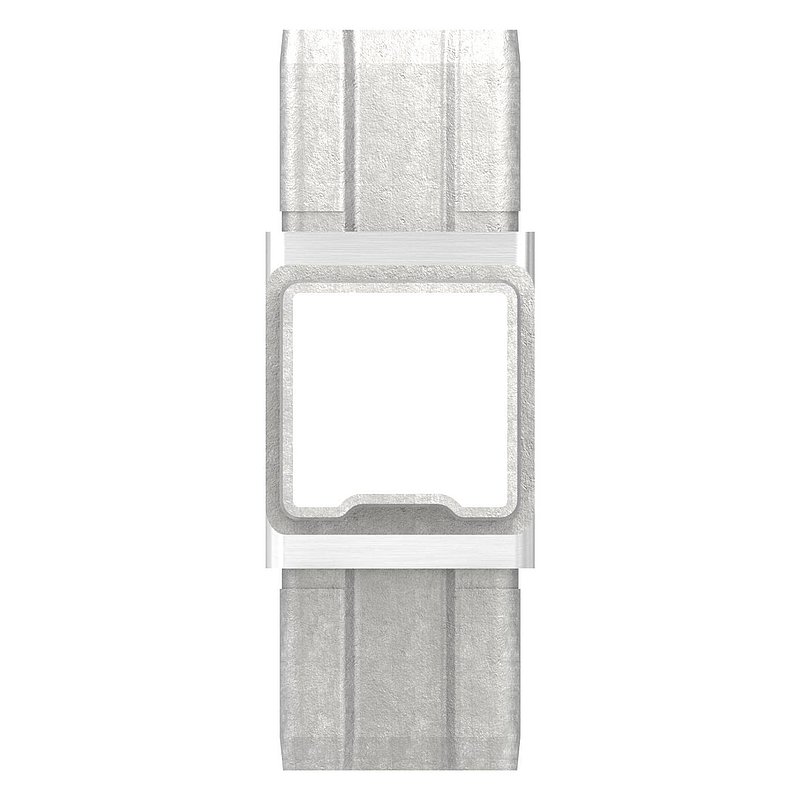 Connector for tube 40x40x2.00mm, AISI316