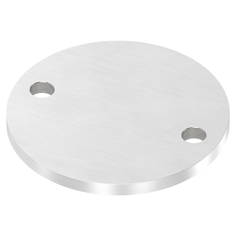 Ankerplatte Ø 120x8mm, mit Längsschliff, V2A