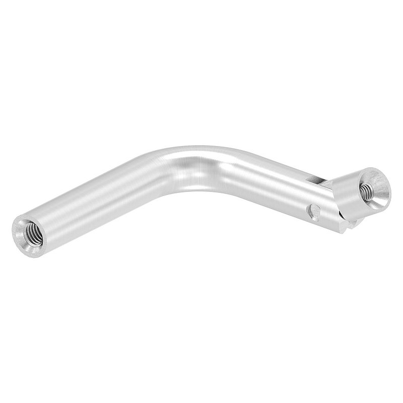 Étrier Ø 14mm, avec articulation, courbé à 90°, V2A