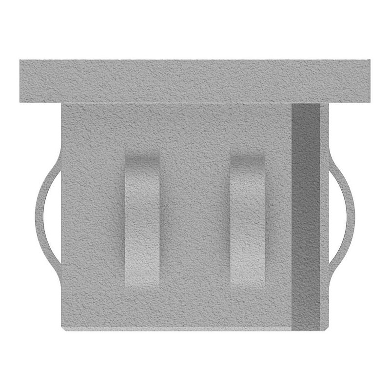 Steel end cap, for square tube 40x40mm, galvanised
