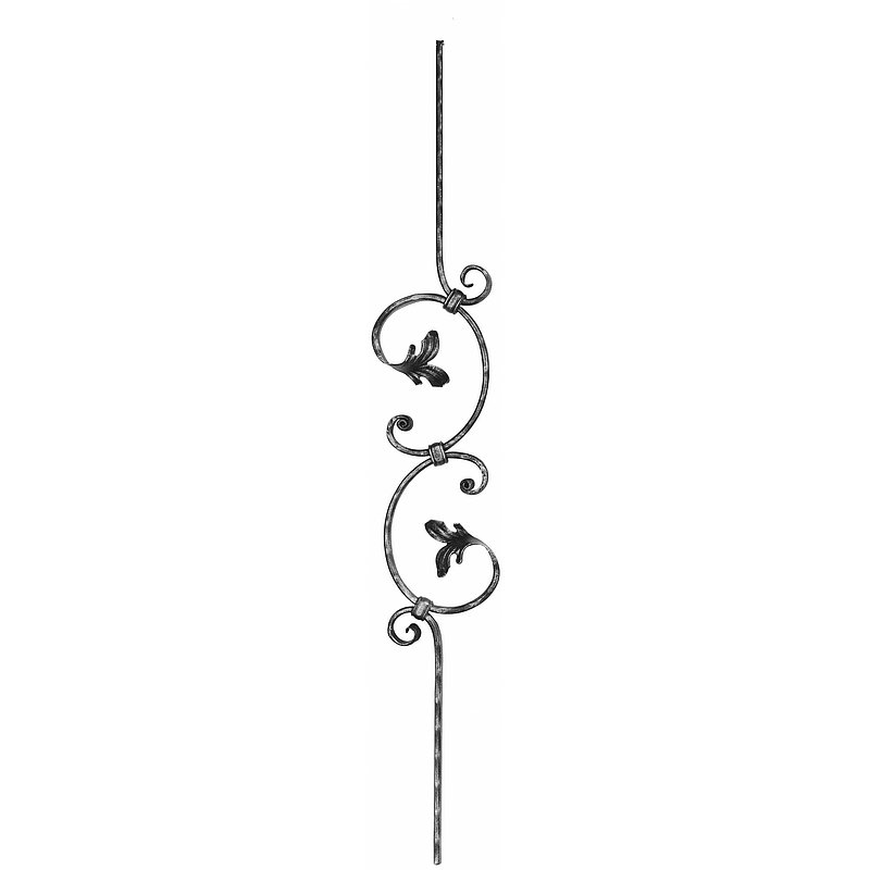 Zierstab 16x8mm, gehämmert, H: 900mm