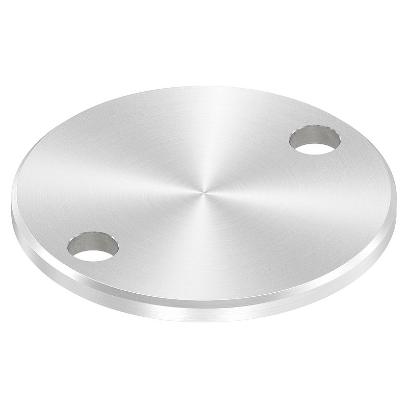 Anchor plate Ø 100x6mm, with bevelled edge and chamfer, AISI304