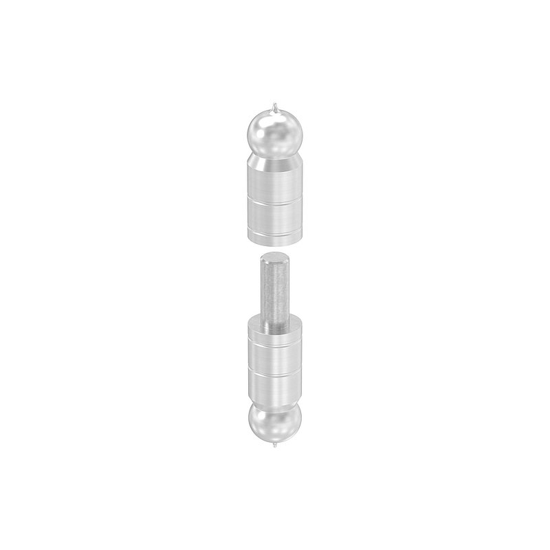 Weld-on strap with fixed pin, smooth, 30 mm, AISI304
