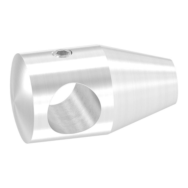 Support de lisse transversale avec taraudage M6, perçage Ø 12,2mm, V2A