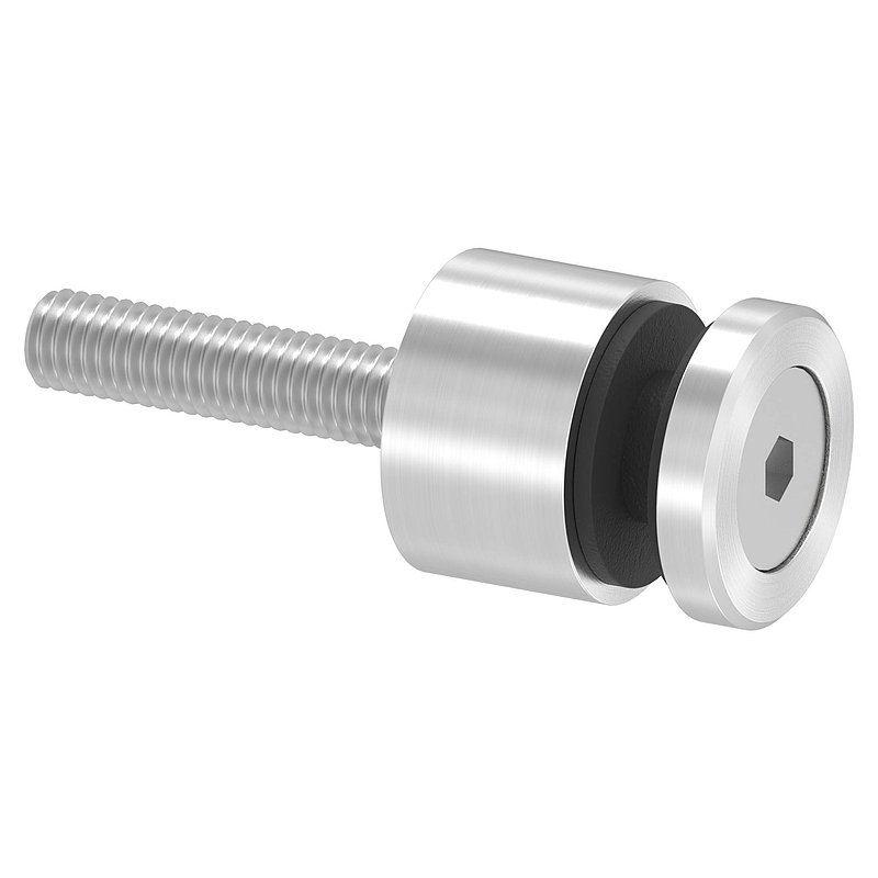 Point de fixation 16mm, jonction: droite, V2A