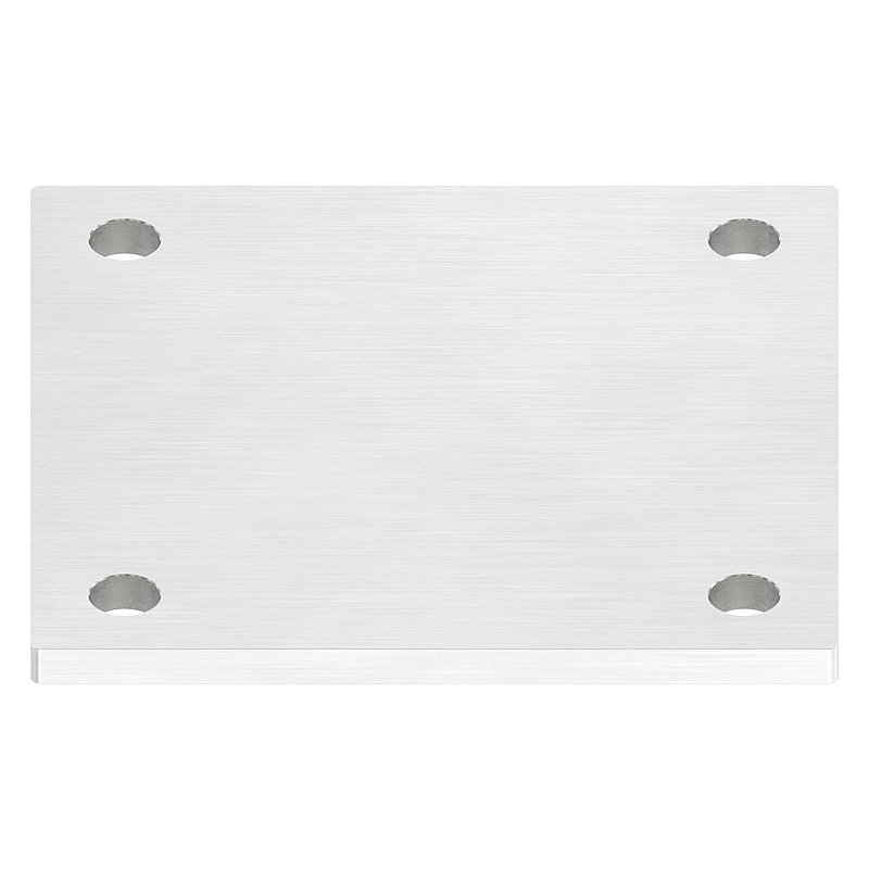 Anchor plate, 150x150x8mm, with longitudinal grinding, AISI304