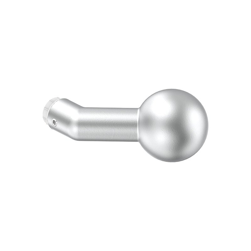 Poignée de porte boule fixe coudée