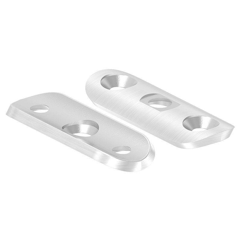Plaque de raccordement de mains courantes, 33,7mm, perçages fraisés, V2A