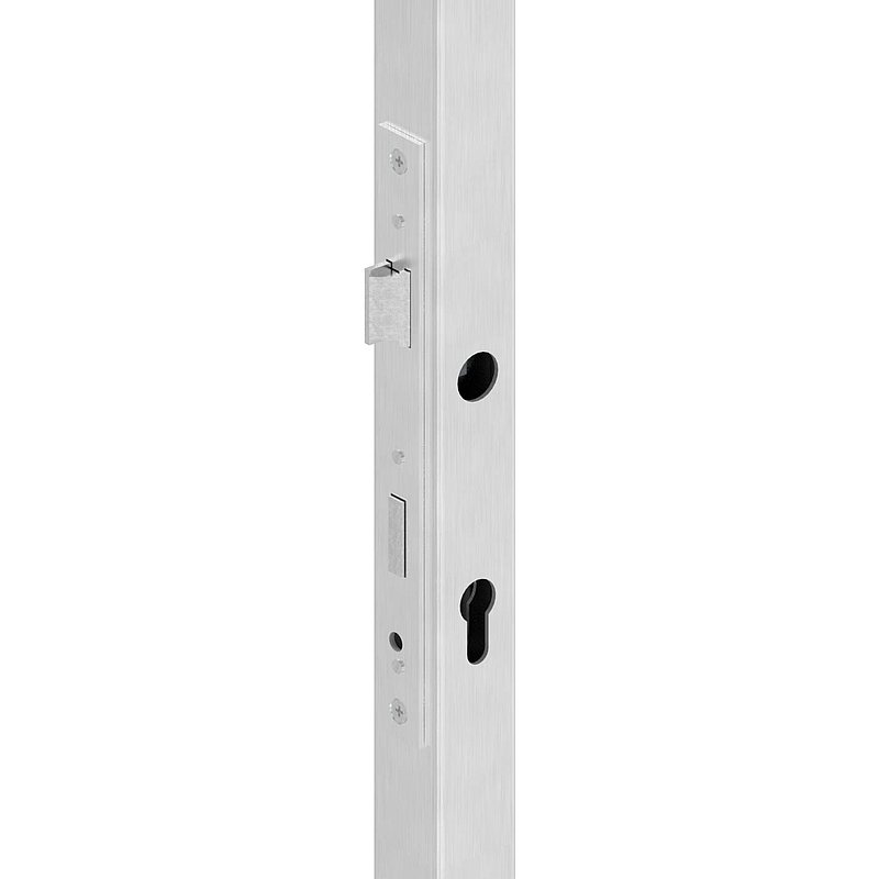 Schlossrohr inkl. Schloss mit Abstand 92 mm, 40x40x2,0 glatt, 2000mm, V2A