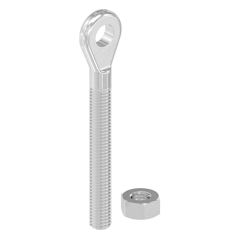 Eye ends with M8 thread, AISI316