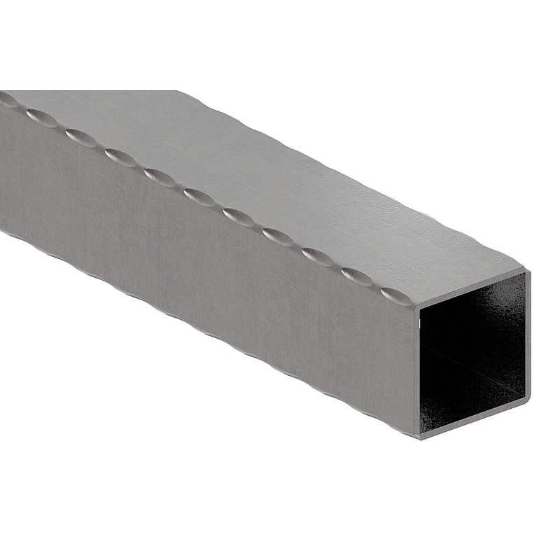 Quadratrohr 50x50x2,5mm, L: 3000mm, gehämmert