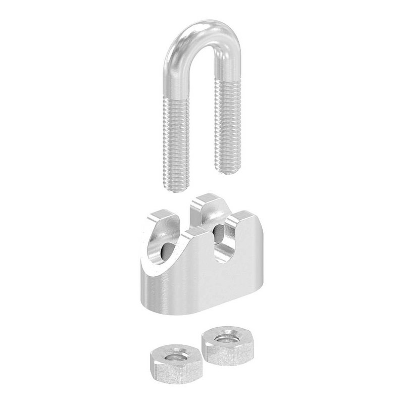 Serre-câble avec étrier pour câble 2mm, V4A