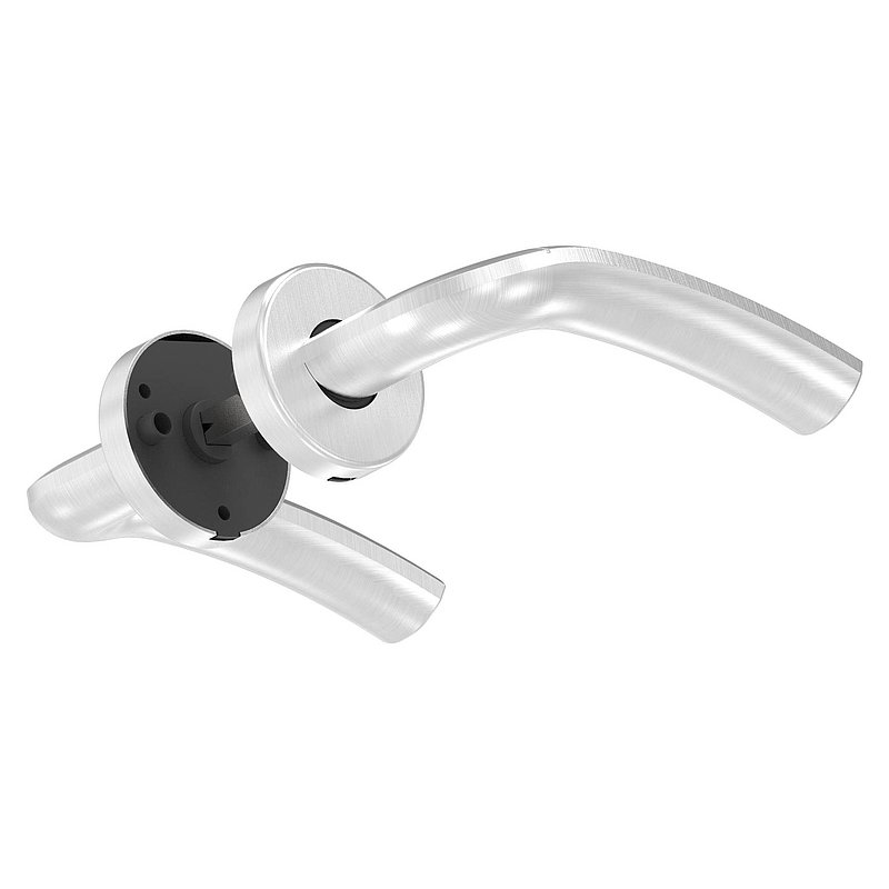 Paire de poignée de porte, pivotante, V2A