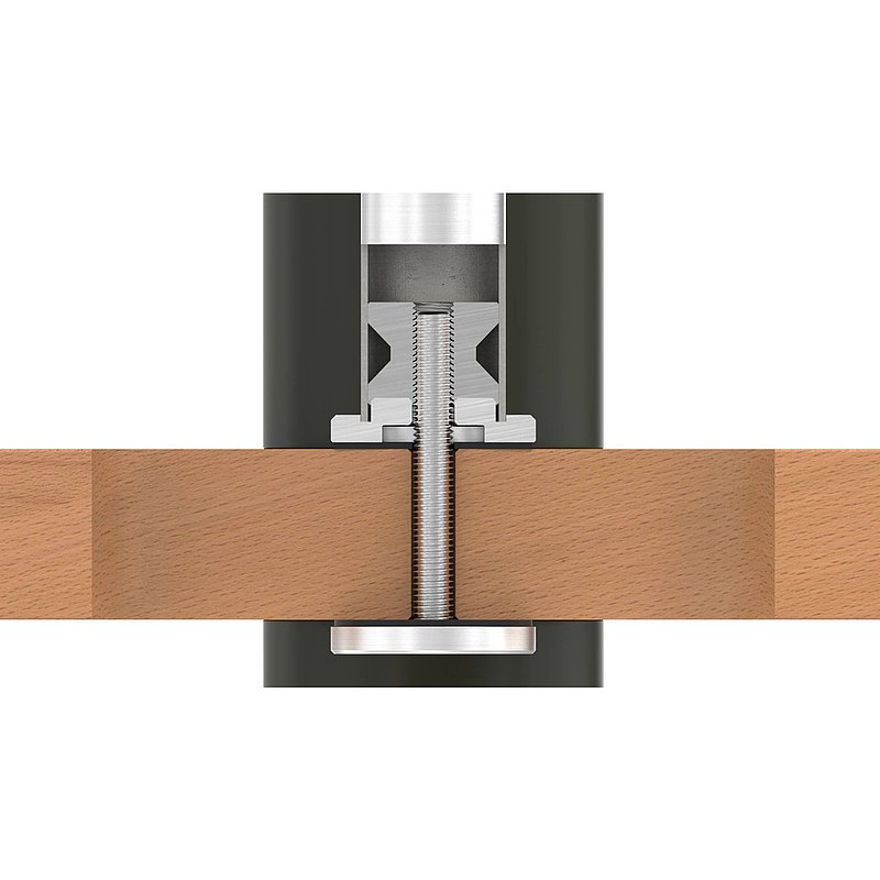 Schraubplatte Ø 60 x 8mm, mittig gesenkt für M12, V2A