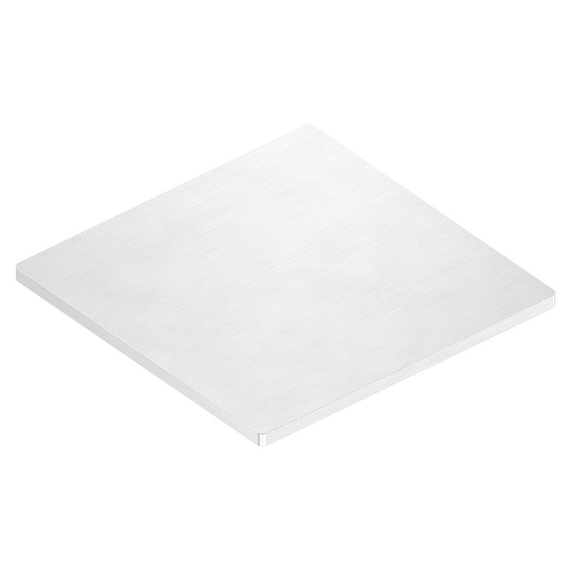 Plaque d'ancrage, 100x100x4mm, avec ponçage longitudinal, V2A