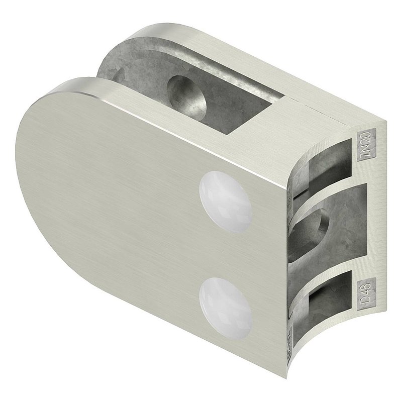 Glasklemme Mod. 33, Anschluss: 48,3mm, VA-Effekt
