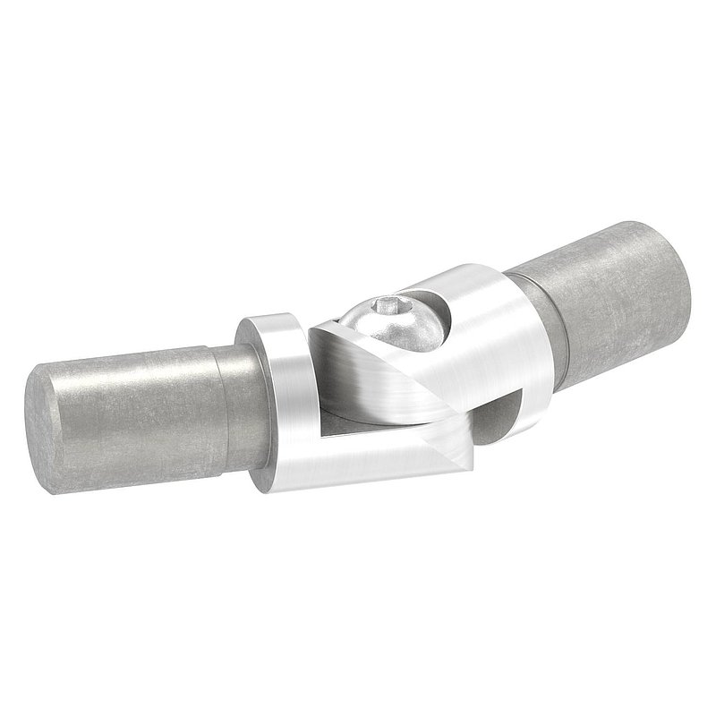 Rohrverbinder mit Gelenk für Rohr 12,0x1,5mm, V2A