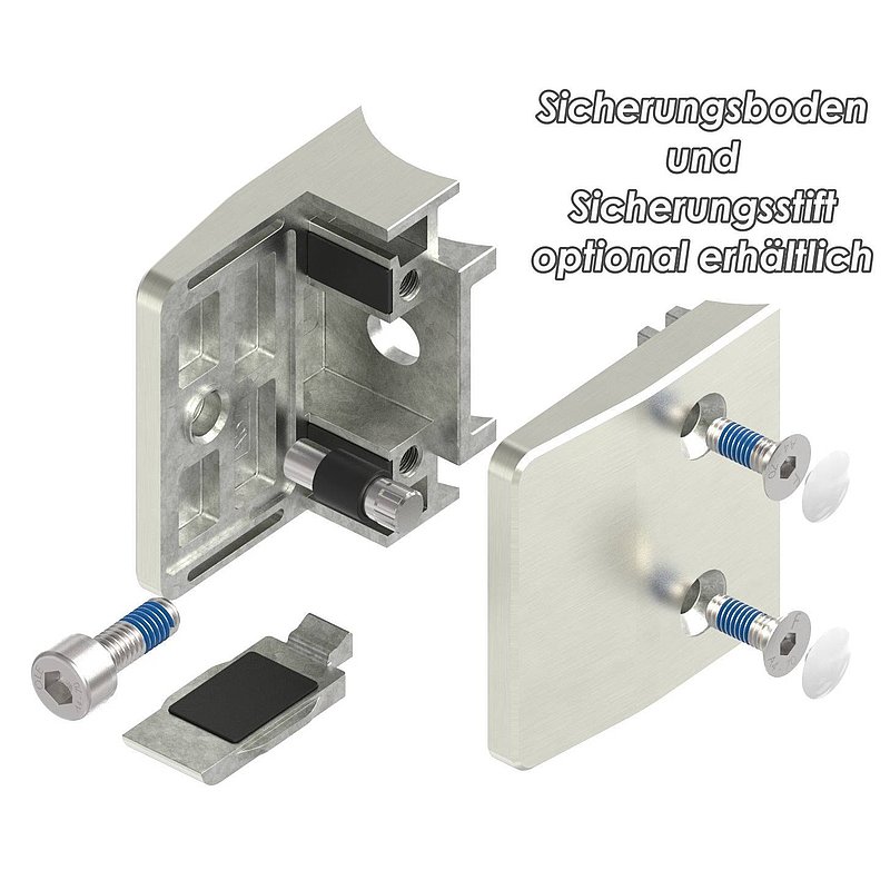 Pince à verre modèle 35, jonction: 48,3mm, aspect inox