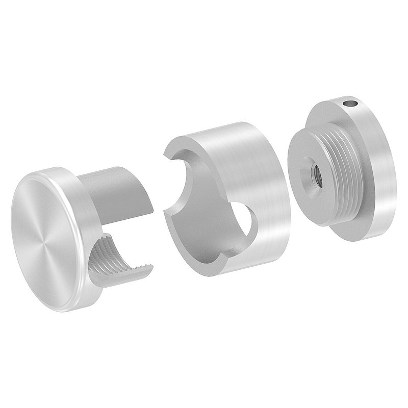 Brenk base holder for rods Ø 16mm, ALU