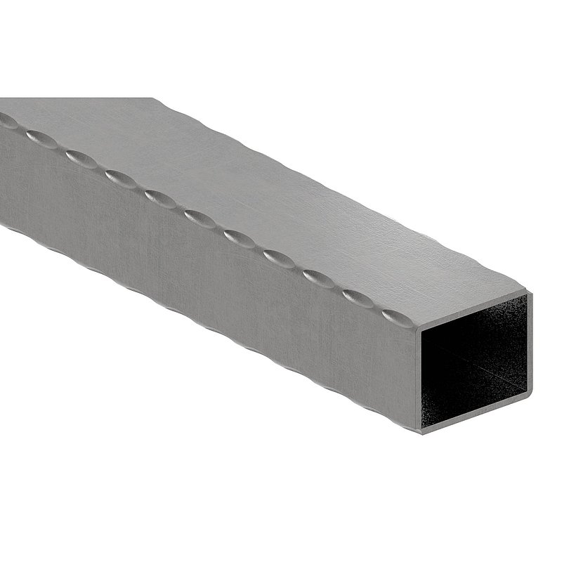 Rechteckrohr 50x40x2,5mm, L: 6000mm, gehämmert