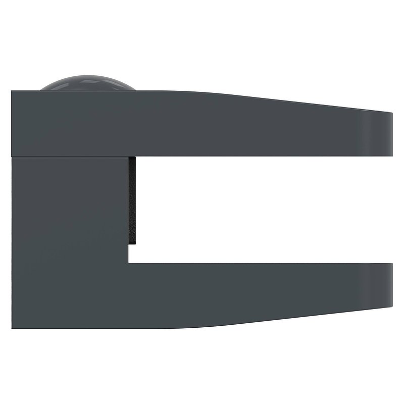 Pince à verre mod. 34, raccord droit, zinc brut thermolaqué RAL 7016 mat