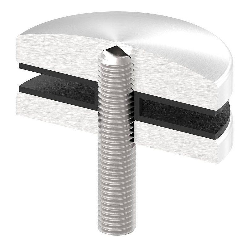 Point de fixation 72mm, jonction plate, V2A
