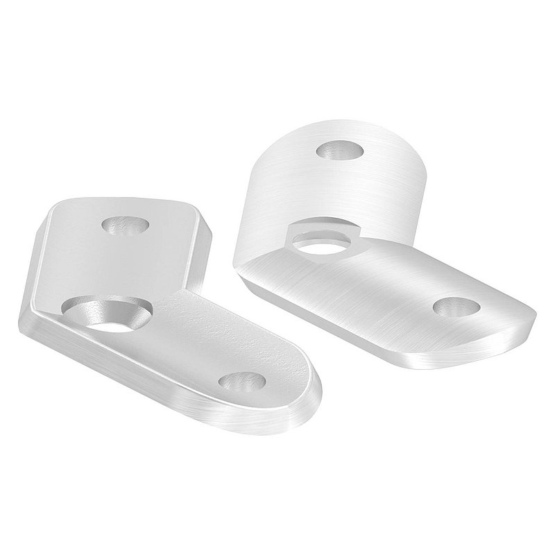 Handlaufanschlussplatte 135°, 42,4mm, V2A