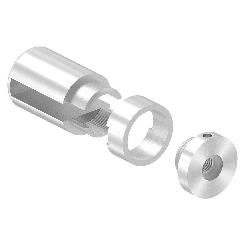 Brenk base holder for flat bars 40x8mm, AISI304