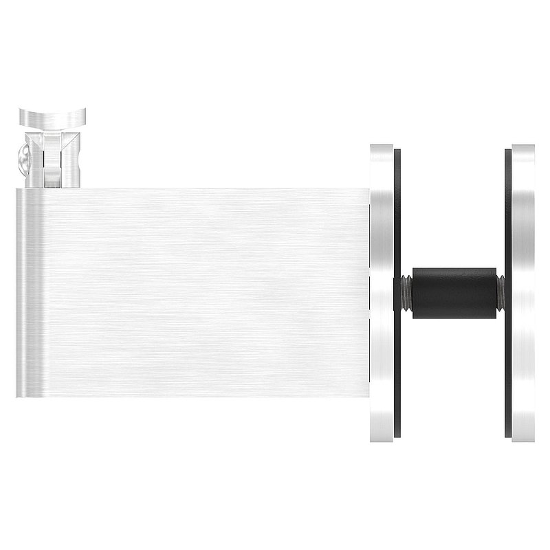 Sensa Design 2, pour tube 42,4mm, pour montage sur verre, avec articulation pour inclinaison, V2A