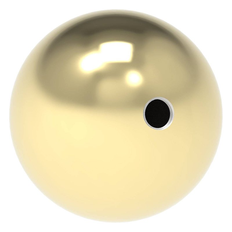Boule laiton creuse Ø 50mm avec M8