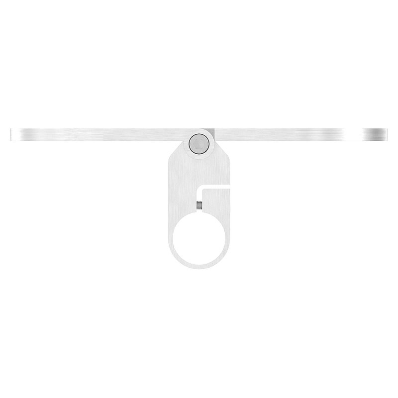 Wall mounting for railing posts 42.4 mm, corner, AISI304