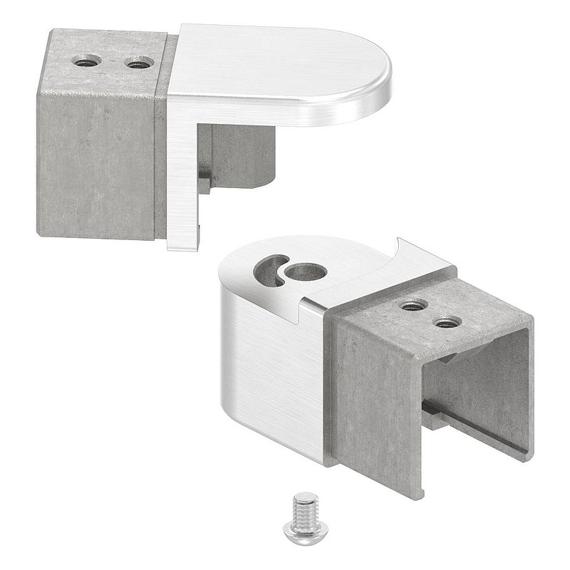 Flexible connector for 40x40mm square groove, AISI316