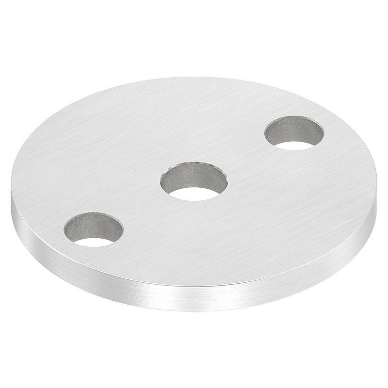 Anchor plate Ø 70x6mm, with longitudinal grinding, AISI304