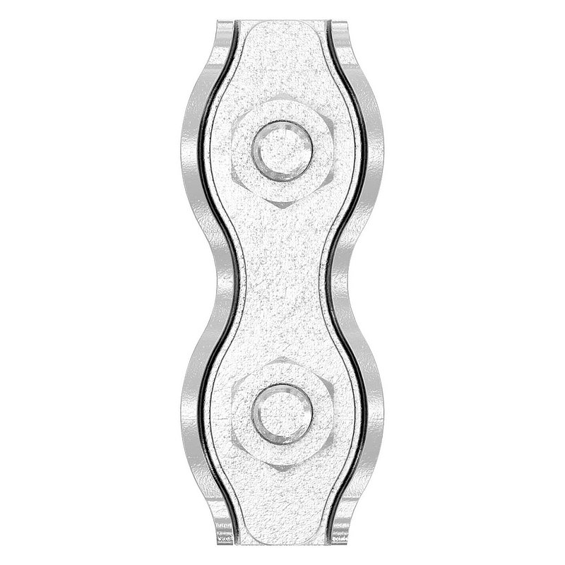 Serre-câble plat double pour câble 3mm, V4A