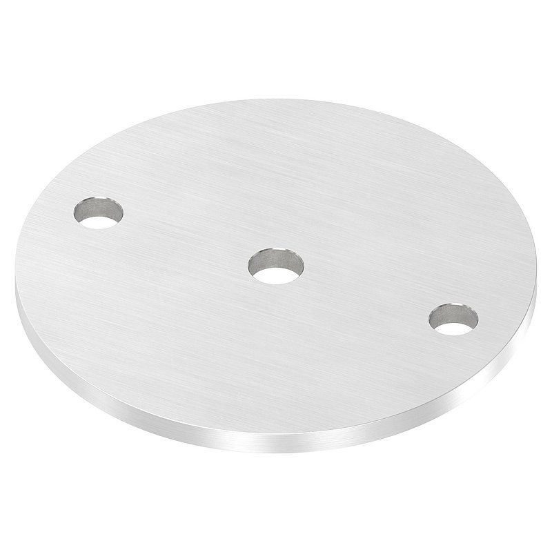 Anchor plate Ø 120x6mm, with longitudinal grinding, AISI304