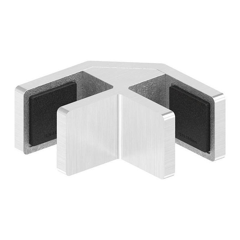90° Glasausrichter für Ganzglasgeländer, für Glas 12,76 - 13,52mm