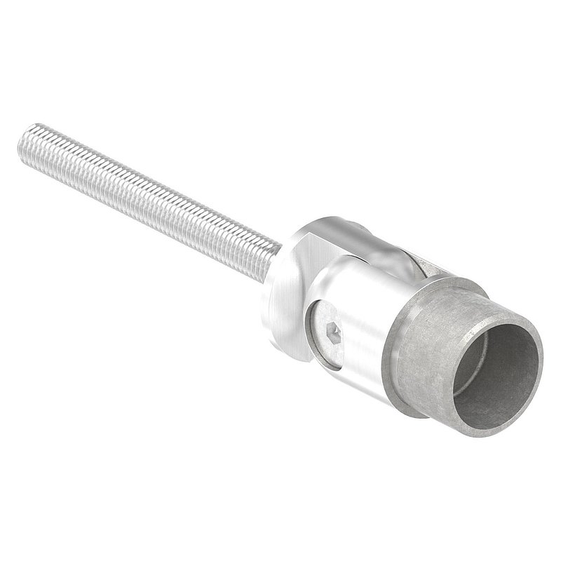 wall bracket, adjustable, for setting in concrete for tube 33,7x2.0mm, AISI304