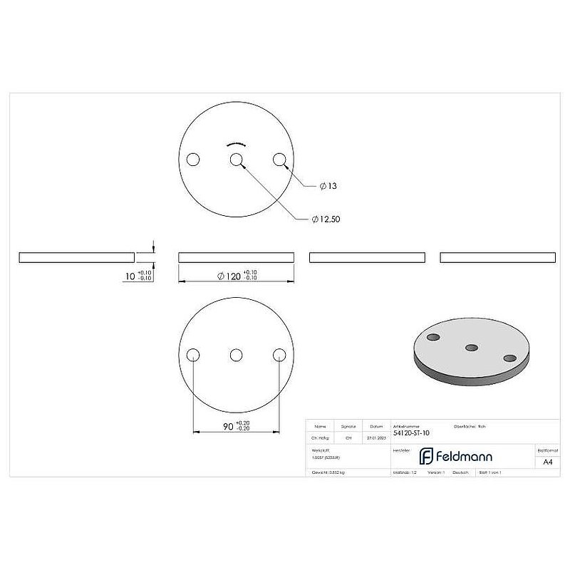 Ankerplatte 120x10mm