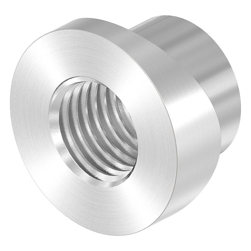 Douille taraudée, adapté au gond 120-M16-VA, pour tube Ø 48,3mm, V2A